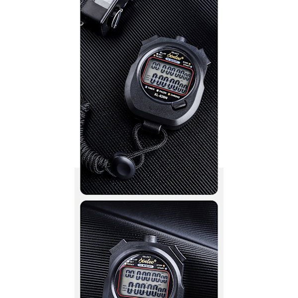 Professional Digital Sport Stoppur Timer, 2 Rader 10 Minne, Nedräkningslarm, Batteri + Hängare, PC2810 - Perfet