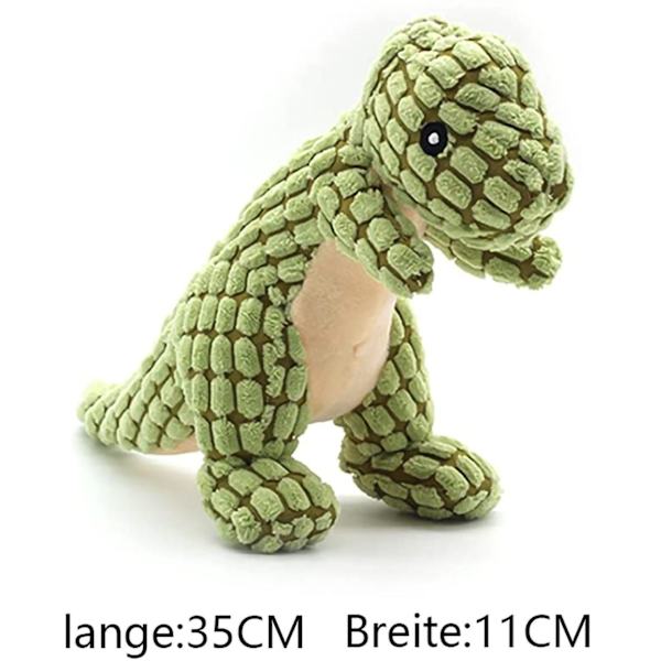 Hunde stort dinosaur legetøj, plys dinosaur hund legetøj tyggetøj - Perfet green
