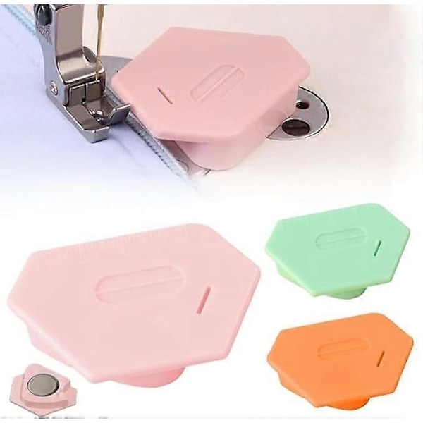 Magnetisk Syguide til Symaskiner, Mangekantet Multifunktionel Syguide med Gradering - Perfekt Pink
