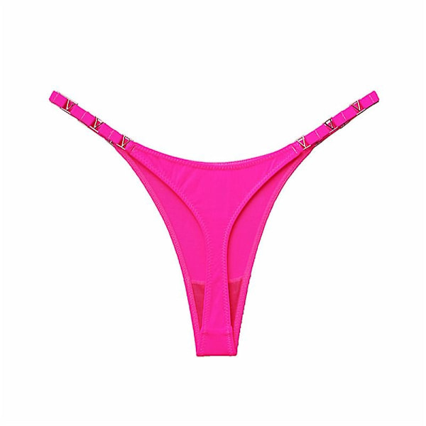 3-pak G-streng Trusser til Kvinder Bomuld Trusser Stræk T-back Tangas Lavtaljede Hipster Undertøj Sexet S-xl-Perfekt 3pc pink M