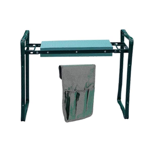 Hopfällbar Trädgårdsknäbänk med verktygsväska för plantering & trädgårdsförvaring - Perfekt Kneeling stool and s