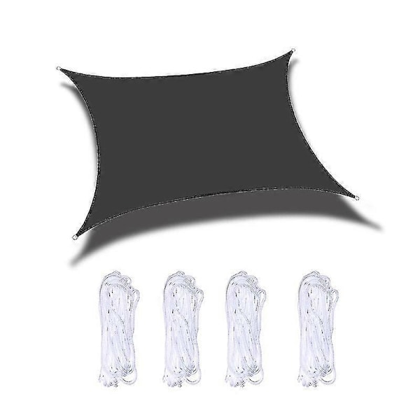 2x5m Udendørs Have Solsejl 2m x 5m-Perfet Black