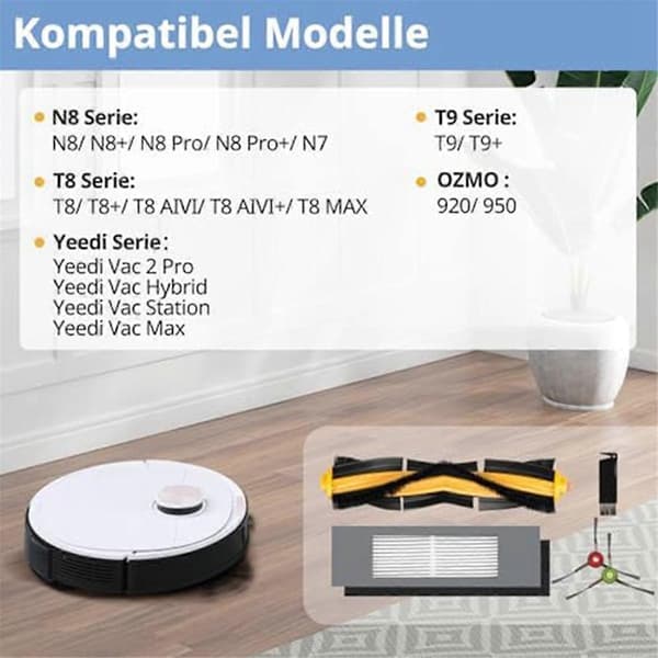 Tilbehør Kompatibelt med Ecovacs Deebot N8, T8, Reservedele - Perfekt
