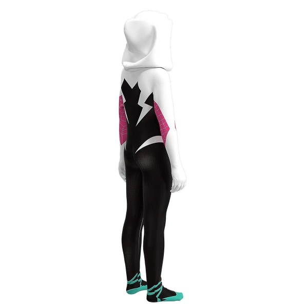Ghost Spider-gwen Kostyme Cosplay Kostyme Fest Jumpsuit Montert Barneklær Spiderman Ansiktsmaling 190cm - Perfet 170cm