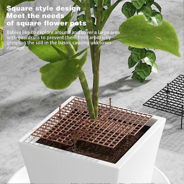 Blomkruka Läcksäker Skydd Universal Justerbar-Räls Halkfri Fast Staket-Perfekt Globe Coffee Medium