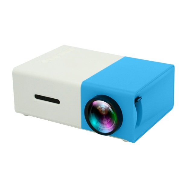 Miniprojektor HD 1080P 4K HDMI Video Liten projektor för hemmet - Perfet blue & white EU Plug
