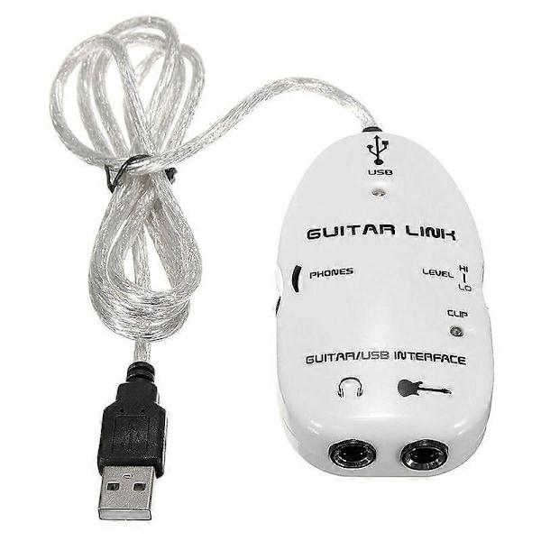 6,3 mm Jack till USB Gitarrlänkkabel Adapter Gitarr till PC Inspelning Uppspelning Gitarreffekter Kabel USB Gitarradapter-Perfet
