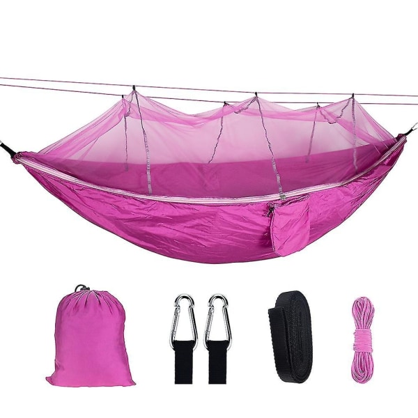 Utendørs hengekøye Outdoor Mesh Mosquito Hammock - Perfet pink