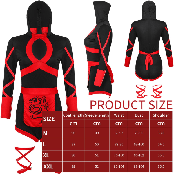 Naruto-asut naisille Peli Anime Cosplay Puvut cosplay Red XL