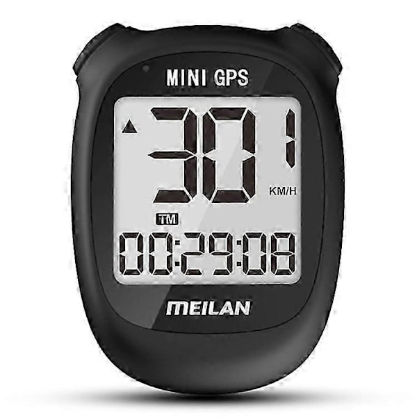 Kompatibel med MEILAN M3 Mini GPS Cykelcomputer Cykelcomputer IPX5 Vandtæt Smart Speedometer med 1,7 tommer Display Skærm - Perfekt Black