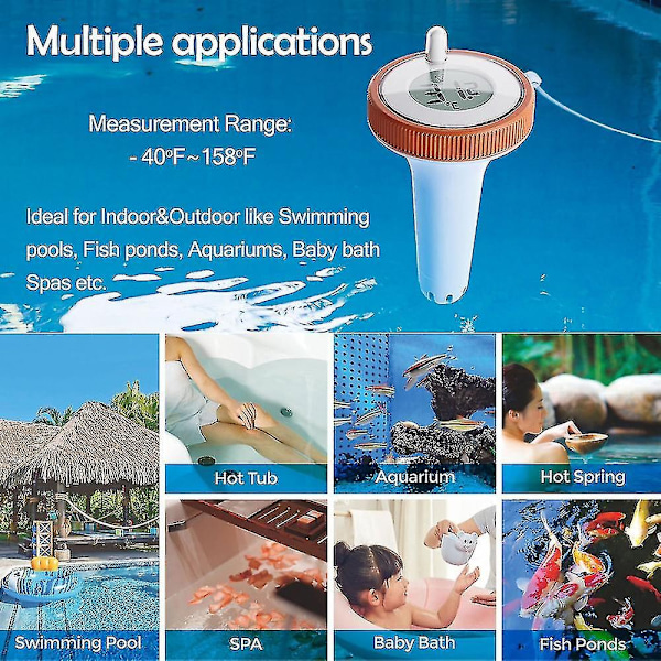 Vandafvisende Swimmingpool Temperaturmåler 3 Kanaler Trådløs Forbindelse LCD Digital Termometer Termometer Sæt-Perfekt China