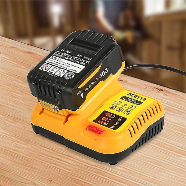 Kompatibel med Dewalt 10.8V/18V/20V Elektroverktøy Litium Batterilader DCB112 Hurtiglader-Perfekt