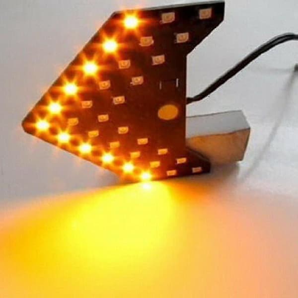 4 stk. gule 33-smd sekvensielle LED-piler for bil sidespeil blinklys - Perfekt