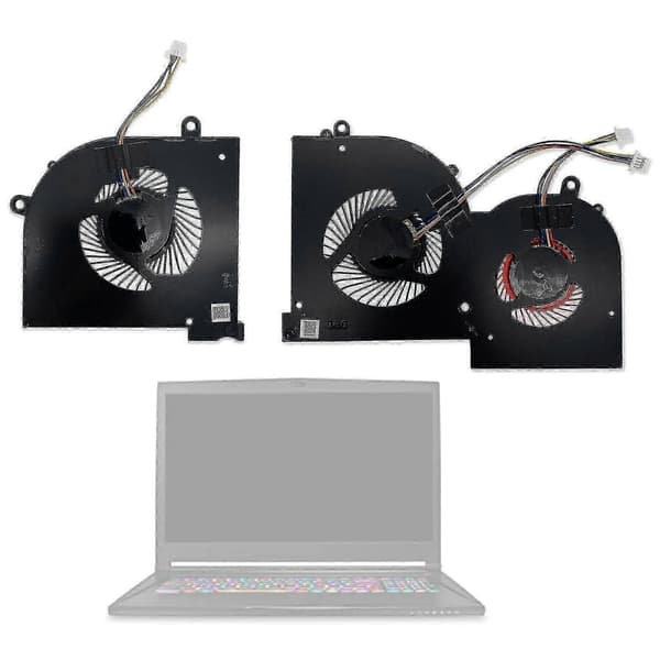 Kompatibel med Msi Gs65 Gs65vr Ms-16q2 Laptop Cpu Køleventilator 5v 0.5a 4pin Gpu Radiator-Perfet CPU fan-GPU fan