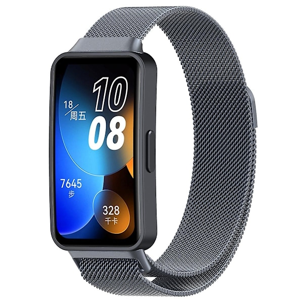 Metallinen ranneke yhteensopiva Huawei Band 8:n kanssa - Perfet Space Grey