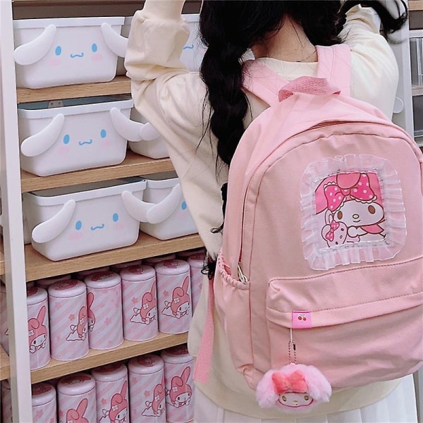 Kawaii Sanrio My Melody Skolväskor Ryggsäck Ins Japansk mellanstadiestudent Rosa ryggsäck Campus Skolväska Casual Ryggsäck - Perfet schoolbags