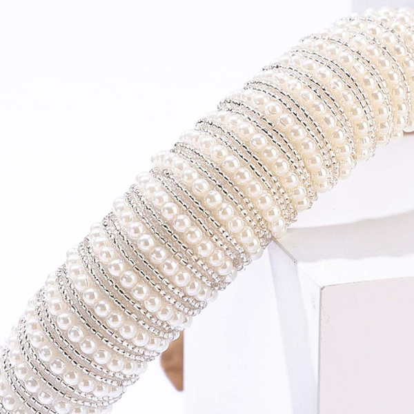 Pandebånd Perler Kunstig Perle Pandebånd Bryllup Elegant - Perfet Style 2