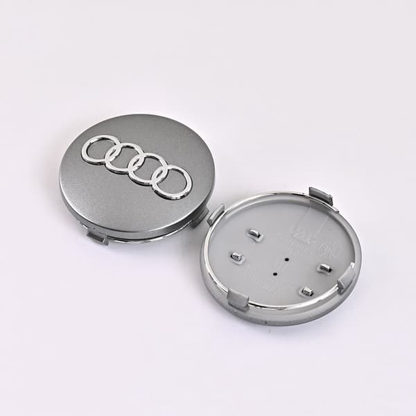 4-pack - Audi Navkapslar/Fälgemblem - Fordon grey  60mm