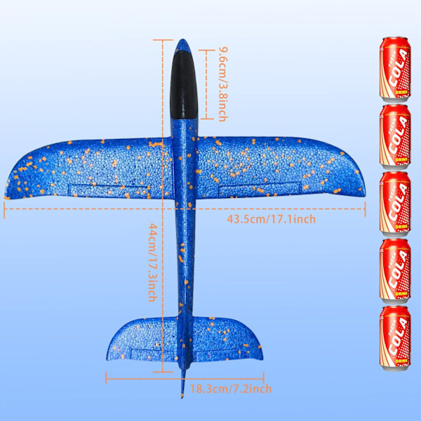 Foam Gliders Plane For Kids - 2 st Large Airplane Toy- Perfet