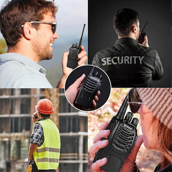 12-pak genopladelige walkie-talkier til teamkommunikation lang rækkevidde - Perfekt