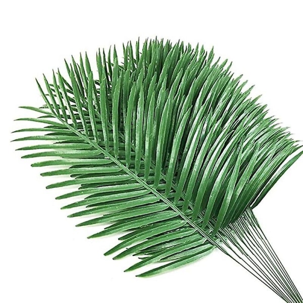 20 stk kunstige palmeblader Faux falske palmeblader plante kunstige tropiske planter (grønn) - Perfet