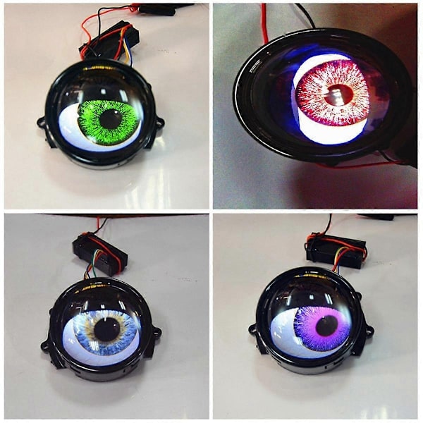 2 kpl 3 tuuman Devil Eyes -linssivalot 12V autolle, WIFI-ohjaus, Devil Eyes -linssivalot -Perfet
