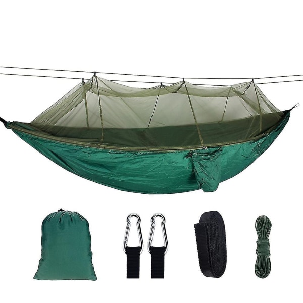 Outdoor Hammock Outdoor Mesh Mosquito Hammock - Perfet Blackish green