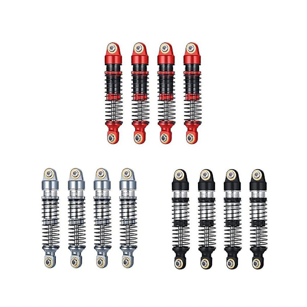 4 stk metalldemper for Trx4m -4m 1/18 Rc beltebiloppgraderingsdeler, svart-perfet