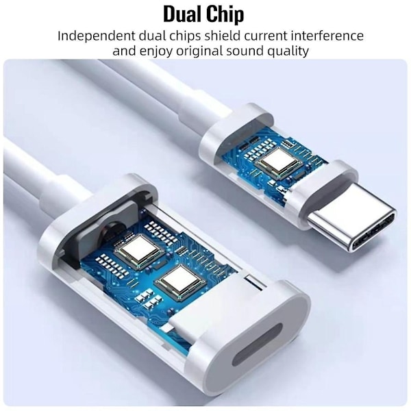 Fonken USB-C till Lightning-hörlursadapterkabel Typ C till Lightning-laddningskonverterare Datakabel för iPhone 15 iPad Pro Samsung - Perfekt C to L Charigng Converter
