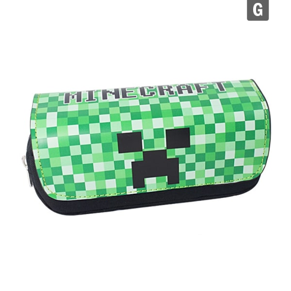 Minecraft Case Barn Pojkar Flickor Canvas Dubbel Zip - Perfet G