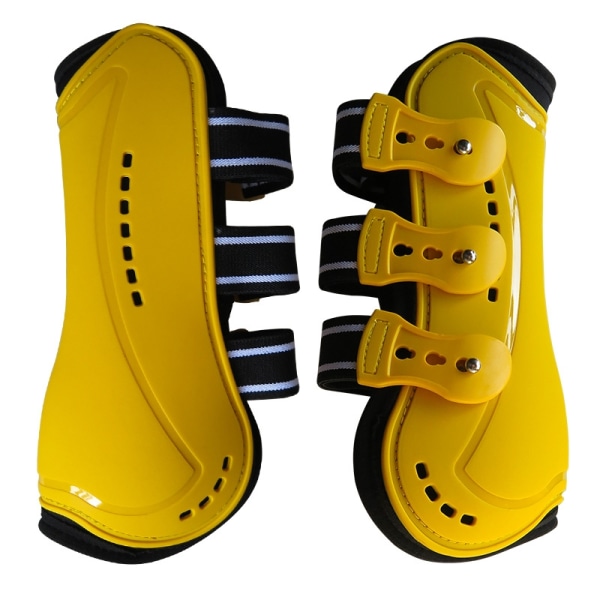 2stk Horse Late Boots Åpen Front Justerbar Pustende - Perfet yellow