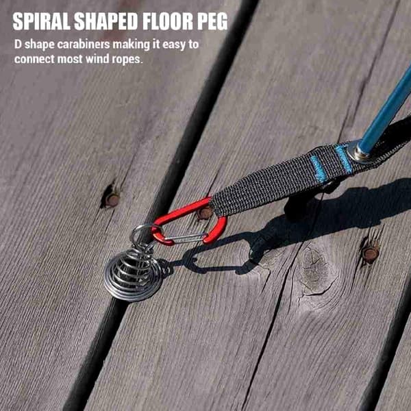 Blekksprut dekkplugg 10 stk/sett Rustfritt stål Teltutstyr Brettplugg Spiral- Perfekt
