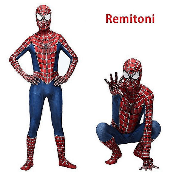 Fantastisk Spiderman Rollspel Kostym Party Onesie för Barn i Åldrarna 3-12 - Perfekt 6-7 Years
