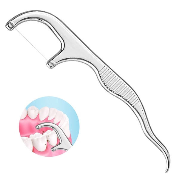 tandpetare i rostfritt stål Återanvändbar tandtrådshållare - Perfet