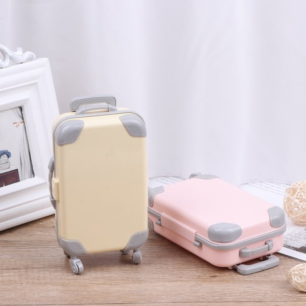 Docktillbehör Plast Resetåg Mini plast resväska - Perfet Pink