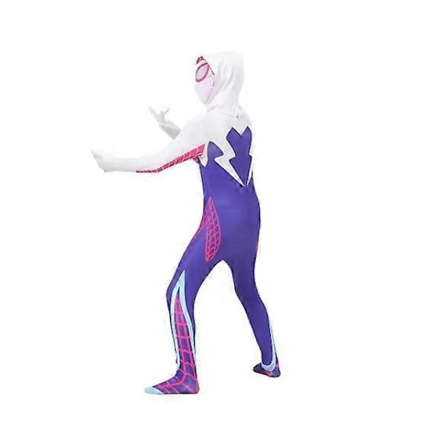 Spiderman Kostume Voksne Børn Gwen Stacy Spiderman Cosplay Superhelt Bodysuit Jumpsuit Kvinder Perfekt 160 cm