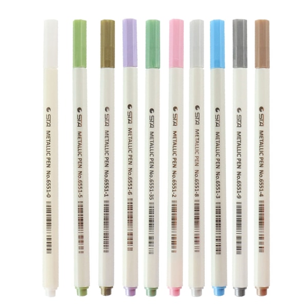 10 farver epoxyharpiks tegnepen Permanent markør omrids Perlemor maling pen Resin pad farveblyant DIY håndværk - perfekt