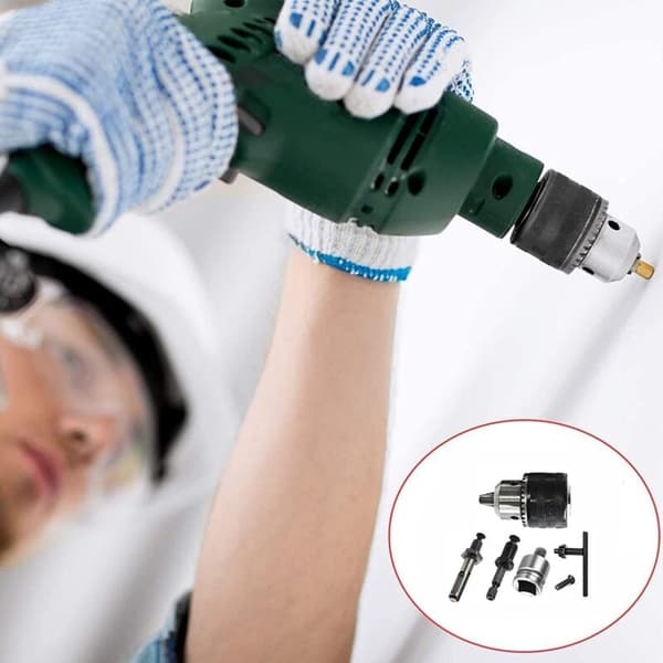 Borrfoder 1,5-13 mm 1/2-20 UNF med SDS-adapter och chucknyckel för borrning av elektrisk borrkonvertering - Perfekt