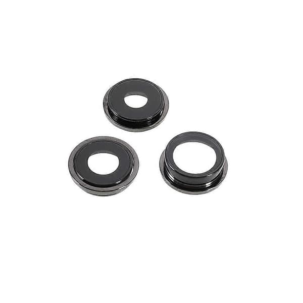 Kompatibel med iPhone 13 Pro/13 Pro Max 1 Set Bakre Kamera Lins Ring Skydd med Glaslins (utan Logotyp)-Perfet Black