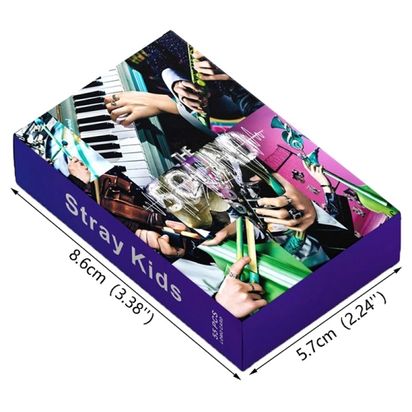 55kpl/ set Kpop Stray Kids Lomo Cards Uusi albumi The Sound Photo - Perfet Black one size