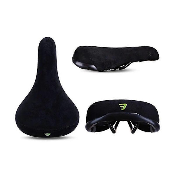 Cykelsadel hjul svart med logotyp cykelsadel flanell cykelsadel broderad logotyp 8mm skena - Perfet 43003