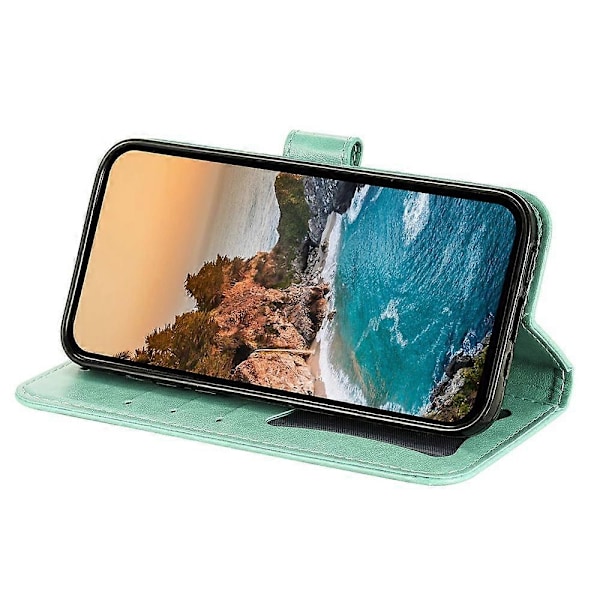 Seitsenlehtinen kukka kohokuvioitu nahkainen puhelinkotelo - Perfet Compatible with MotorolaMoto G75 5G
