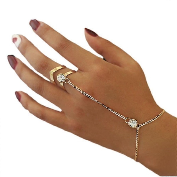 Bohemiskt armband med ring och tofsar - Perfekt