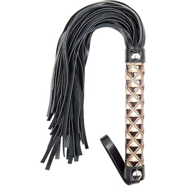Mjuk Läder Ridpiska Häst Piska Halkfri Praktisk Mjuk Piska för Ridsport Floggers för Cosplay Kostym-Perfekt Yellow