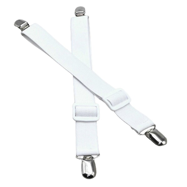 Usynlig strop dugklips fastgørelsesklips justerbar elastisk picnic dugklips - Perfet White