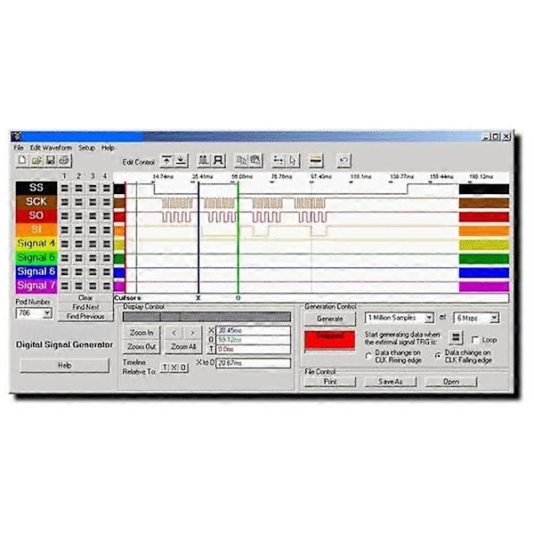 USB Logikanalysator Enchipsprocessor Lämplig för ARM FPGA Felsökningsverktyg 24M Sampling 8 Kanaler-Perfet