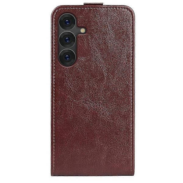 Kompatibel med R64 Textur Vertikal Flip Läder Telefonfodral-Perfet Brown