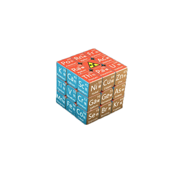 Kid Magic Cube Studentutbildning Matematik Kemi Fysik Kunskap 3x3x3 pussel cube toy för barn som lär sig Magico Cubo-Perfet White