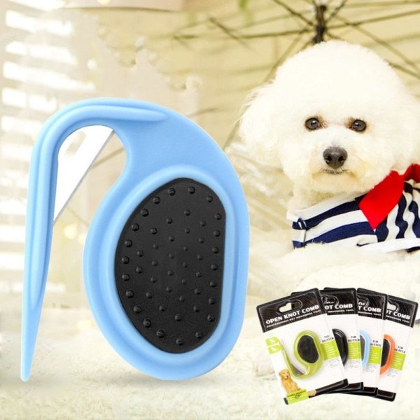 Pet Comb Dog Open Knot Comb BLÅ- Perfet blue