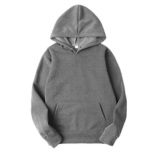 Unisex Bomuldstrøje med Snørehætte - Perfekt Dark Grey L